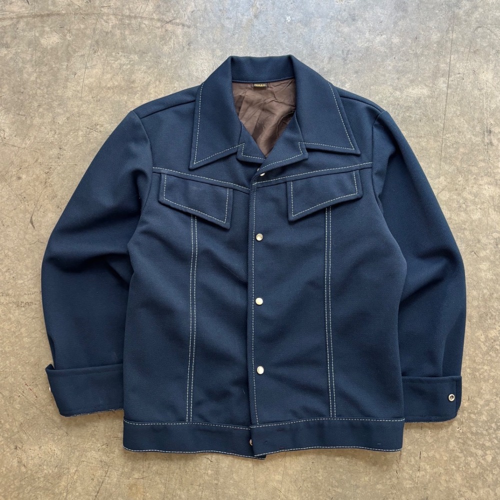 Farah Archive Collection Pendale Denim Jacket Dark Indigo Pearl Snap